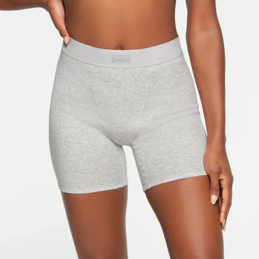 Skims cotton rib boxer shorts